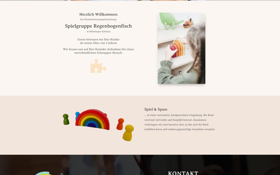 Spielgruppe Regenbogenfisch Website