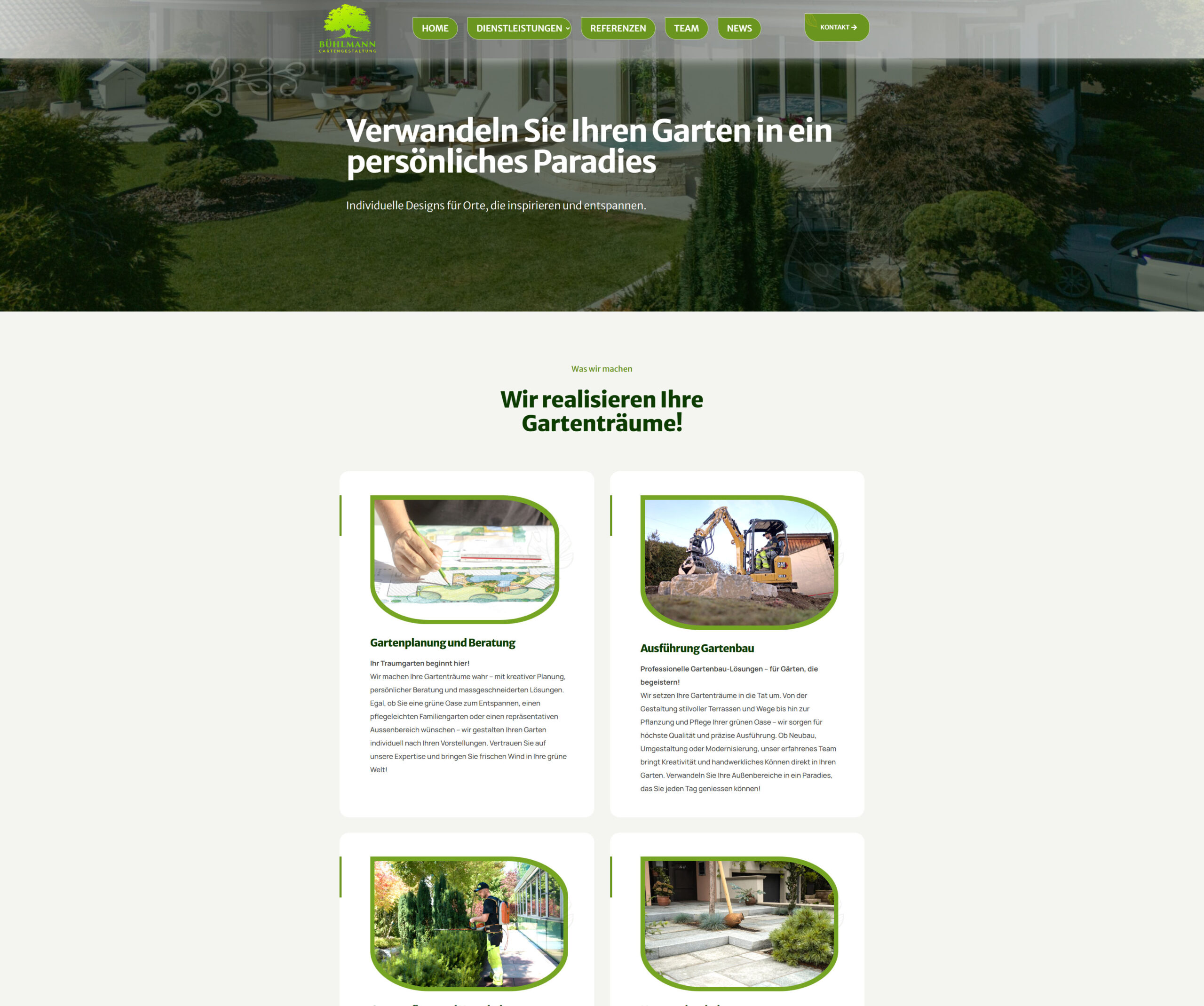 Website Bühlmann Gartengestaltung
